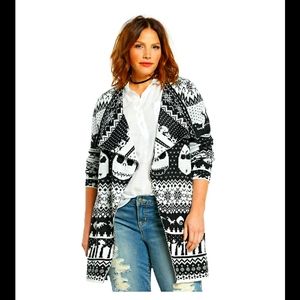Pre-Owned Torrid Night Before Christmas Cardigan